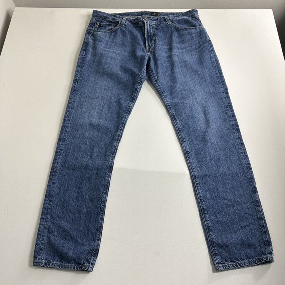 AG Adriano Goldschmied Jeans Men 38x33 Blue Tellis Straight Modern Slim Stretch - Picture 1 of 11